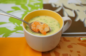 Суп-пюре с креветками