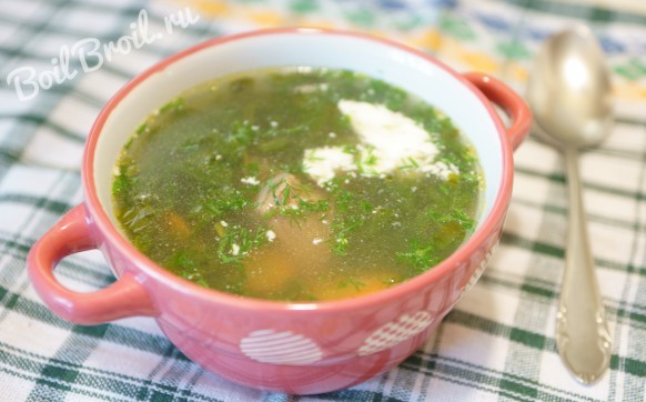 Суп с зеленью